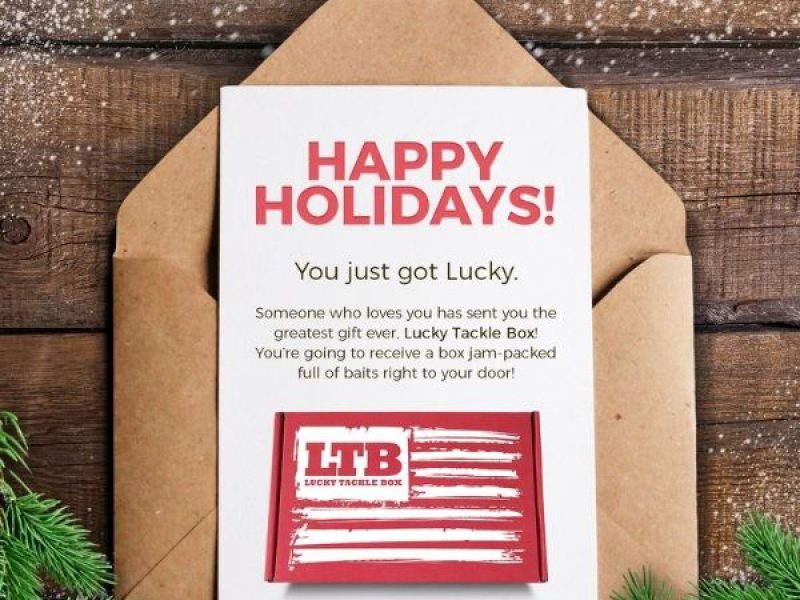 Happy holidays ltb card in an envelope