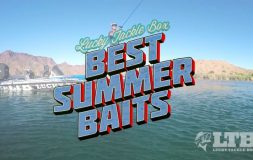 Lucky tackle box best summer baits youtube video headline with a man fishing