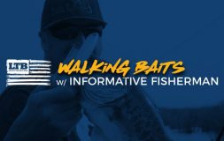 Walking baits with informative fisherman